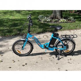 Ecotric Electric Bike, Foldable 20 In. 350W 36V Removable Battery, 7 Speed E-riding Power Assist