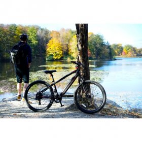 Kent Bicycles Electric Pedal Assist Mountain Bike , 27.5 In. Wheels, Black E-Bike, Electric Bicycle