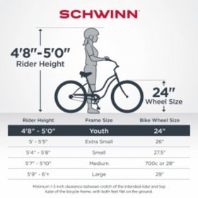 Schwinn Siesta Cruiser Bike, Single Speed, 24-inch Wheels, Mint Green, Girls Style