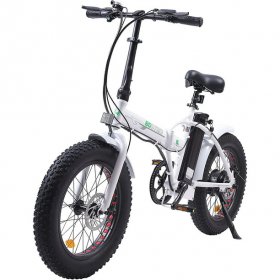Ecotric Folding 20 In. Fat Tire Electric Bike 500 W Hill Removable Battery Pedal Assist Power