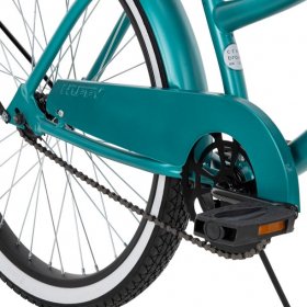Huffy 24” Cranbrook Girls Beach Cruiser Bike for Women, Emerald Green