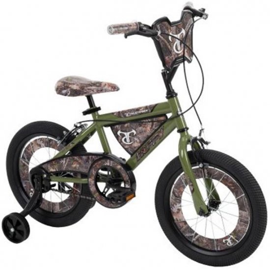 Huffy True Timber Kids\' Bike, 16-inch - Green Real Tree Camo (21460)
