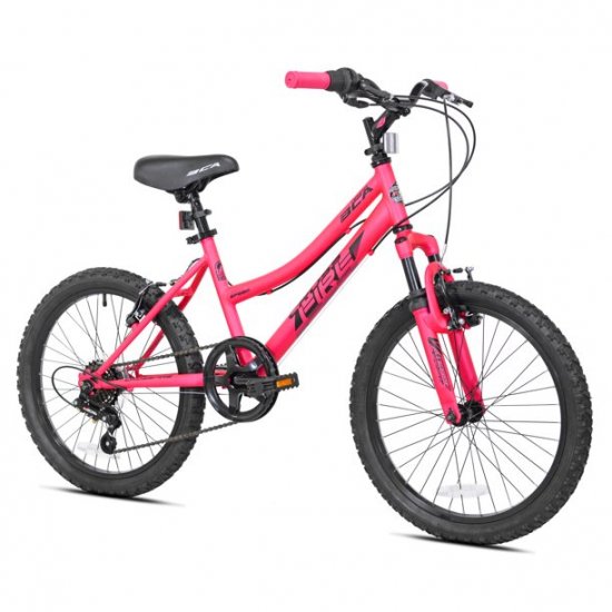 BCA 20\" Crossfire 6-Speed Girl\'s Mountain Bike, Pink/Black