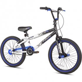 Kent 20 In. Ambush Boy's BMX Bike, Black with Blue and white accents