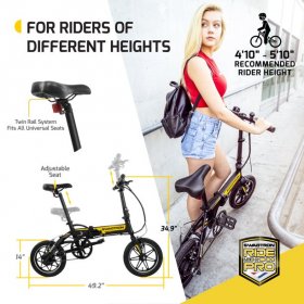 Swagtron Swag Cycle EB5 Pro Plus Folding Electric Bicycle City Ebike