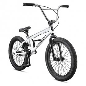 Mongoose Legion L20 Freestyle Youth BMX Bike Line for Beginner-Level to Advanced Riders, Steel Frame, 20-In.Wheels, White