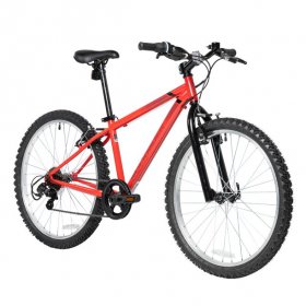 Decathlon Rockrider ST100, Kids Mountain Bike, 24", 4'5" to 4'11", Unisex, Red