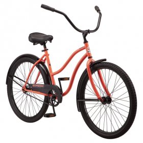 Schwinn Siesta Cruiser Bicycle, Single Speed, 26 In. Wheels Women's Style, Coral