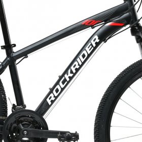 Decathlon Rockrider ST100 Mountain Bike, 27.5", 21 Speed, Black, Large